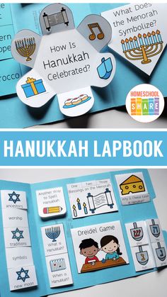 the hanukkah lapbook is an easy way to teach kids about hanukkah