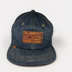 Vtg 70s Levi Strauss Denim Strapback Hat Orange Tab Cap W/ Patch, Dark Wash Rare Strapback Hats, Levi Strauss, Levis Men, Boat Shoes, Levi's, Men's Shoes, Color Blue, Man Shop, Orange