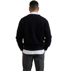 Step out in style with the awesome collection of Members Only sweatshirts. This sweatshirt is made of premium rich cotton fabric and provides utmost comfort during normal and low temperatures. This sweatshirt is made with superior-quality fabric. Pair it with Jeans, casual trousers, chinos, and sneakers for a perfect casual or retro party look. Navy Cotton Polo Sweater For Winter, Classic Crew Neck Tops For Work, Casual Cotton Hoodie For Work, Classic Crew Sweats With Ribbed Cuffs, Classic Black Sweatshirt For Work, Classic Sweatshirt With Ribbed Crew Neckline, Navy Cotton Sweater For Work, Winter Crew Neck Polo Sweater, Black Cotton Polo Sweater For Work