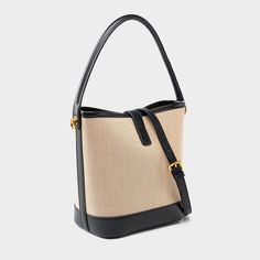 Free U.S. shipping. Style:  , color:Black, suite for season：Spring, Summer, Autumn ，, Material Canvas, Black&Beige Canvas Bucket Bag Twist Lock Crossbody Handbags Versatile Beige Hobo Bag For Evening, Evening Shoulder Bag With Leather Handles In Beige, Beige Leather Handles Shoulder Bag For Evening, Evening Beige Shoulder Bag With Leather Handles, Versatile Shopping Bucket Bag With Gold-tone Hardware, Beige Bucket Shoulder Bag With Gold-tone Hardware, Versatile Beige Bucket Bag For Evening, Chic Bucket Bags For Work, Chic Beige Bucket Bag With Gold-tone Hardware