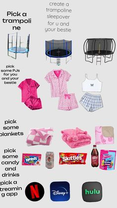 an advertisement with various items that include clothes and toiletries, including t - shirts