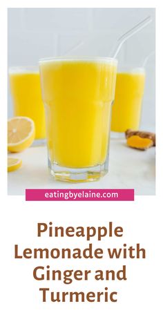 pineapple lemonade with ginger and tumeric