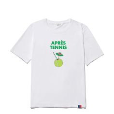 The Modern Après Tennis - White/Blush – KULE Sporty Screen Print T-shirt For Tennis, Green Athleisure Tennis Top, Green Athleisure Top For Tennis, White Graphic Print Tennis T-shirt, Athleisure Tennis T-shirt With Graphic Print, Sporty Tennis T-shirt With Logo Print, Casual Tennis T-shirt With Moisture-wicking, Athleisure Short Sleeve Tennis T-shirt, Short Sleeve Athleisure Tennis T-shirt