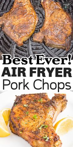 the best ever air fryer pork chops recipe is here and it's easy to make