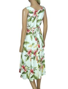 Orchid Pua Long Hawaiian Dress Tie-Back - ShakaTime Easy Wear Dresses, Orchids Flowers, Sarong Dress, Blouse Man, Muumuu Dress, Business Casual Shirts, Hawaii Usa, Hawaiian Outfit, Usa Dresses