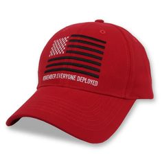 Show your support Friday and every day with the R.E.D. Remember Everyone Deployed Hat100% cottonAdjustable: One size fits mostStructured crownEmbroidered design on crownAdjustable Velcro back strap Adjustable Patriotic Cotton Hat, Red Items, Military Hats, Remember Everyone Deployed, Military Pride, Army Hat, Red Friday, Navy Hats, Military Hat