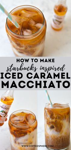 how to make starbuck's inspired iced caramel macchato