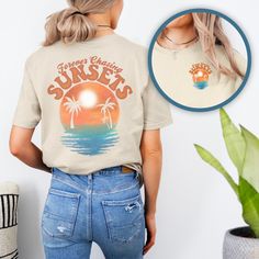 🕶️ This shirt features a design on the front and back. 🕶️ Stay cool for the summer with our summer collection Tees! Whether you're staying cool in the AC at home, or headed out to the beach with family and friends, our comfortable unisex shirts are sure to be a summer staple in your closet. ☀️🏝️ Check out the whole SUMMER COLLECTION here: etsy.com/shop/CoastalbeachvibByMMG?search_query=summer Product Details: ☀️ Unisex sizing that's true to retail sizing ☀️ Made with 100% cotton ethically grown and harvested ☀️ Crewneck classic fit ☀️ Tear away label ☀️ No uncomfy side seams Sizing and Color Options: ☀️ We've included images in the listing images to help you choose the right size and color! ☀️ To achieve the oversized look, go up 1-2 sizes. The blonde model in the front facing photo is Summer T-shirt With Sublimation Print And Relaxed Fit, Relaxed Fit Pre-shrunk Tops For Summer Adventures, Summer T-shirt With Front And Back Print, Crew Neck, Summer Crew Neck T-shirt With Front And Back Print, Summer Vacation Camp Shirt With Sublimation Print, Summer Camp Shirt With Sublimation Print For Vacation, Summer Camp Shirt With Sublimation Print In Relaxed Fit, Summer Relaxed Fit Top With Front And Back Print, Relaxed Fit Summer Top With Front And Back Print