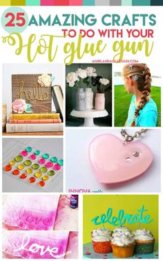 25 amazing crafts to do with your Hot Glue Gun - A girl and a glue gun Craft Hacks, Shirt Crafts, Main Entrees, Diy Crafts For Teens, Arts And Crafts For Teens, Inexpensive Crafts