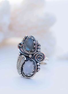 Rainbow Labradorite and Moonstone Ring Large gemstone - Etsy Silver Multi-stone Moonstone Ring In Spiritual Style, Unique Multi-stone Moonstone Ring Gift, Spiritual Silver Multi-stone Moonstone Ring, Bohemian Moonstone Jewelry For Anniversary, Unique One-of-a-kind Moonstone Jewelry, Silver Multi-stone Moonstone Ring As Gift, Unique Moonstone Jewelry Stamped 925, Handmade Silver Moonstone Ring For Healing, Handmade Fusion Style Moonstone Ring As Gift