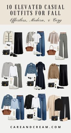 Style For Autumn 2024, Women Casual Fall Outfits, Womens Casual Outfits 2024, Fall Trip Capsule Wardrobe, Clothing Combinations Woman, Everyday Style With Jen, How To Build A Capsule Wardrobe For Work, Fall Dressing For Women Over 50, Autumn Fall 2024 Outfits