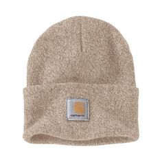 Maintain your body heat by keeping your head warm and cozy with the Carhartt� Knit Cuffed Beanie for Ladies. Made of 100% acrylic with long-lasting quality, this women's stocking cap is just the right weight for everyday wear. Stretchy rib knit, clean classic lines, and a logo sewn front-center make this Carhartt knit hat a great choice for outdoor work or winter weather. Machine wash. Imported. Manufacturer style #: A18. 100% acrylic beanie;  Stretchable rib-knit fabric;  Logo label on center-f Carhart Beanie, Carhartt Beanie, Logo Sewing, Fabric Logo, Stocking Cap, Cuffed Beanie, Flaxseed, Logo Label, Oat Milk