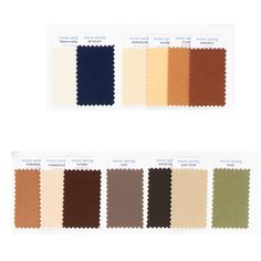 color swatches showing different shades of fabric