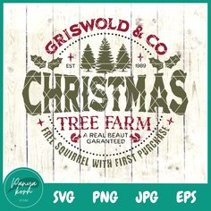 christmas tree farm svg cut file