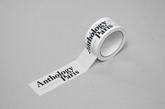 a roll of toilet paper with an adhesivee on it that says, anthony pariss