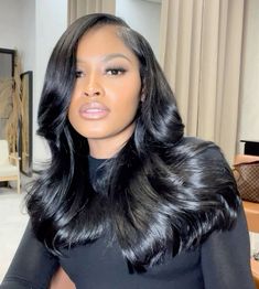 Side Part Loose Curls Black Women, Side Part Bouncy Curls, Side Part With Closure, Middle Quick Weave, Side Part Barrel Curls Weave, Side Part Soft Curls Black Women, Deep Side Part Sew In With Layers, Detroit Side Part, Side Part With Layers And Curls