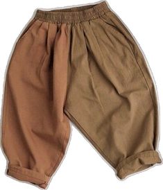 Cute High Waist Cotton Pants, Cute Cotton Bottoms With Pockets, High Waist Brown Cotton Harem Pants, High-waist Cotton Harem Pants In Brown, Cute Cotton Pants With Elastic Waistband, Cute Solid Color Spring Bottoms, Trendy High Waist Cotton Harem Pants, High Waist Beige Cotton Harem Pants, Cute Cotton Bottoms For Fall