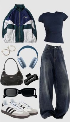 Cool Outfits For Autumn, Going Out Tomboy Outfits, Fits With Accessories, Get Together Outfit Casual, Types Of Outfits Style, Movie Outfit Ideas, Ootd Autumn, Street Style Outfits Casual, Fall Ootd