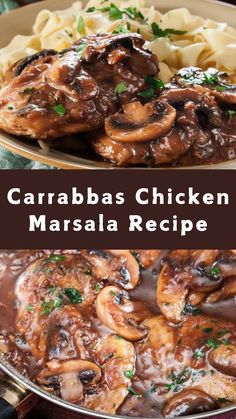 Carrabbas Chicken Marsala Recipe Best Chicken Ever Recipe, Natasha’s Kitchen Chicken Marsala, Copycat Restaurant Recipes Carrabbas, Chicken Liver Casserole, Marcela Chicken Recipe, Chicken Thigh Marinara, Breaded Chicken Marsala, Copycat Carrabbas Chicken Marsala, Chicken Marsala In Crockpot