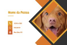 a business card with an image of a dog's face and the words, moma da pesoa