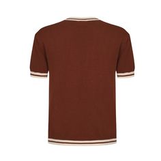 Long Sleeves Polo, Brown T Shirt, Red Polo Shirt, Brown Tshirt, Vintage Clothing Men, Mod Fashion, Cotton Polo Shirt, Men Vintage, Knitted Tshirt