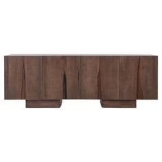 the sideboard is made out of wood and has three sections on each side, one with