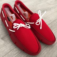 Brand New Never Worn Casual Slip-on Loafers With Red Sole, Spring Casual Loafers With Red Sole, Red Slip-ons For Summer, Casual Loafers With Red Sole And Flat Heel, Casual Loafers With Red Sole, Red Slip-on Moccasins For Spring, Red Slip-on Low-top Loafers, Casual Red Slip-on Moccasins, Red Low-top Loafers For Spring