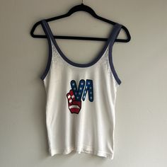 Excellent Condition Never Worn Rvca Tank With Red White And Blue Peace Sign Graphic Xs 4th Of July Fits, Roblox Shirt, Fake Friends, Shirt And Pants, Peace Sign, Fancy Dresses, Red White Blue, Red White And Blue, Clothing Items