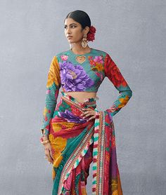 The dil rang nigar blouse is a stylish addition to any wardrobe. Crafted in viscose raw silk and adorned with digital print, this multi-color blouse brings a soft, feminine touch to the sari. Silk Sarees With Price, Sarees With Price, Personal Shopping Service, Multi Color Blouse, Color Blouse, Indian Textiles, Soft Feminine, Indian Design, Raw Silk