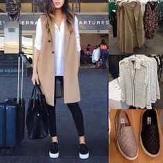 Tan Trench Coat Outfit, Sleevless Coat, Coat Outfits For Women