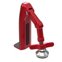 an image of a red phone holder