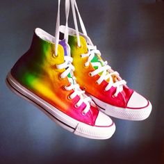 Custom hand painted rainbow shoes. Rainbow sneakers, rainbow shoes Acrylic paint on canvas shoes. Every size is possible. I use US size chart! US size chart! Shoes are hand painted using High grade acrylic paint. I use a special textile paint designed to be flexible on fabric. The paint is water proof and fade proof. Prices depends on what model of shoes you will choose. Let me know the style and your shoe size upon ordering as well as what you want painted on them, and feel free to send me any Multicolor Hand Painted Low-top Sneakers, Hand Painted Multicolor Low-top Sneakers, Fun Hand-painted High-top Sneakers, Fun Hand Painted High-top Sneakers, Multicolor Hand Painted High-top Sneakers, Multicolor Hand-painted High-top Sneakers, Casual Custom Rainbow Lace-up Sneakers, Casual Rainbow Lace-up Custom Sneakers, Artistic Multicolor Sneakers For Summer