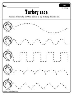 a turkey tracer worksheet for preschool