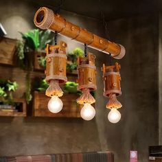 Bamboo Chinese Bucket Pendant Lamp - Countryside 3-Bulb Island Light F – LunaDesignStudios Bamboo Ceiling Light, Bamboo Decor Ideas, Olive Kitchen, Bamboo Chandelier, Bamboo Ceiling, Industrial Style Home, Island Light Fixtures, Bamboo Decor, Bamboo Light