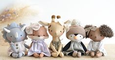 Explore our range of Loveys, plush toys & sewing patterns at Mes Petites Lunes. Unique designs perfect for gifts ! Order online now with fast shipping. Toys Sewing Patterns, Craft Table Diy, Toy Animals, Soft Toy Animals