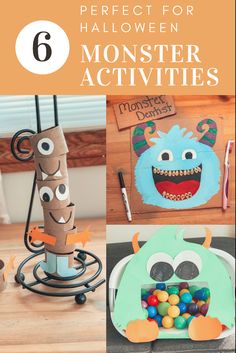 Kids Monster Activities for Halloween Themed Activities For Kids, Monster Activities, Fun Vibes, Monster Games, Halloween 6, Gross Motor Activities, Themed Activities