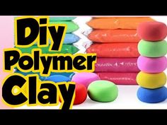 the diy polymer clay is stacked on top of each other