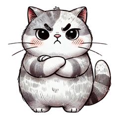 Angry Cute, Fat Kitten, Cat Face Drawing, Kitten Illustration, Crafts Stickers, Chubby Cat, Cat Illustrations, Cat Png, Cat Clipart