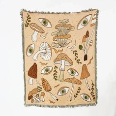 44181711421603 Sofa Blanket Cover, Mushroom Theme, Celestial Tapestry, Amsterdam Apartment, Nordic Sofa, Nature Illustrations, Cozy Sofa, Woven Throw Blanket, Blanket Cover