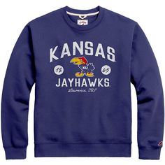 This Bendy Arch Essential pullover sweatshirt by League Collegiate Wear is go-to Kansas Jayhawks outerwear for everything from running errands to relaxing at home. It features cozy fleece lining and a blend of soft, durable fabrics. Vintage Kansas Jayhawks graphics symbolize your devotion to the team.This Bendy Arch Essential pullover sweatshirt by League Collegiate Wear is go-to Kansas Jayhawks outerwear for everything from running errands to relaxing at home. It features cozy fleece lining and Ucla Bruins, Winter Neutral, Kansas Jayhawks, Mens Home, Wedding Watch, Mens Navy, Pullover Sweatshirt, Running Errands, Warm Winter