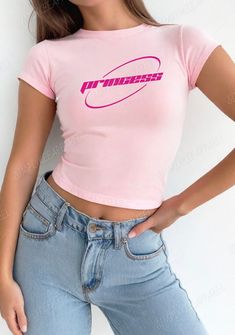 Princess, Y2K Baby Tee, 90s Crop Top, Y2K Crop Top, Y2K Clothes, Early 2000s Clothing, Soft Girl Aesthetic, Top Selling T Shirts, Trending Now, Popular Now, Best Selling Shirts, Best Selling Items, Trendy, Soft Life Era, Girly Gifts Pink, Teenage Girl Gifts, I'm Just A Girl, Gift for her, Soft Girl Clothes, Soft Girl Era, Self Care, Teen Daughter Gifts, Birthday Gift, Birthday Party, Valentine's Day Gift, Galentines Day Gift, Mother's Day Gift, Anniversary Gift, Best Friend Gift, Christmas Gift, Xmas Gift SHIRT ONLY!! WATCH, SHOES, JEANS, ETC. ARE JUST PROPS!  PLEASE NOTE: Colors may differ slightly from how it appears on your screen due to varying monitor settings! In the daylight, our glow in the dark heat transfer vinyl has a white appearance. If you want to see the full potential of th Selling T Shirts, Baby Tees 90s, 90s Crop Top, 2000s Clothing, Crop Top Y2k, Soft Girl Clothes, Y2k Crop Top, Soft Life, Soft Girl Aesthetic