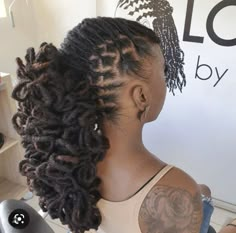 Loc Updo Long Hair, Loc Braid Ponytail, Locs In Low Bun, Long Locs Wedding Hairstyles, Long Dreadlocks Hairstyles Black Women, Locs Hairstyles Wedding, Fishtail Loc Styles, Fancy Loc Styles, Loc Hairstyles For Women Long