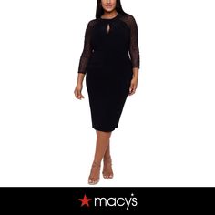 in stock Bodycon Dress Online, Plus Size Bodycon Dresses, Plus Size Bodycon, High Neck Designs, Bodycon Dress With Sleeves, Review Dresses, Black Bodycon Dress, Sheer Sleeves, Designs To Draw