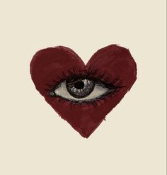 a heart with an eye drawn on it