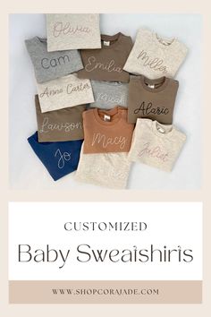 baby t - shirts with the words customized on them