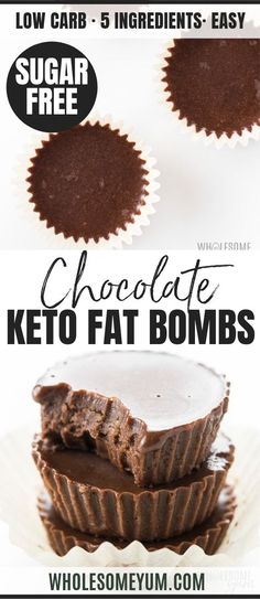 Keto Fat Bomb Recipe: Easy Chocolate Fat Bombs with Coconut Oil Keto Brownies, Slim Fast, Keto Chocolate, Low Carb Chocolate