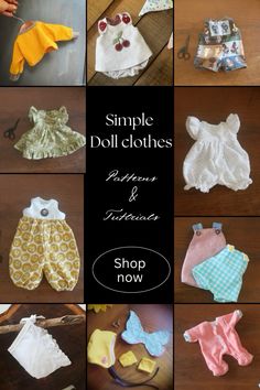 doll clothes patterns and instructions to make them look like they are made from cloths