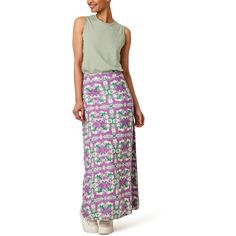 &me Women's Floral Print Maxi Skirt - Purple Floral Print Maxi Skirt, Print Maxi Skirt, Printed Maxi Skirts, Floral Print Maxi, Maxi Skirts, Strappy Sandals, Casual Wardrobe, Clothing Accessories, Maxi Skirt