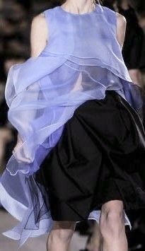 John Galliano, Fashion Week Spring, Blue Dress, Passion For Fashion