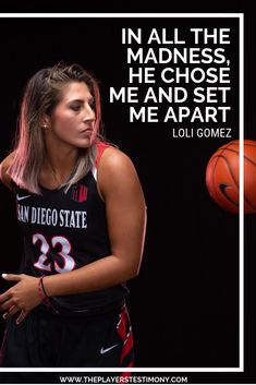 Loli Gomez, a NCAA Division I women’s basketball player for the San Diego State University Aztecs, shares her personal testimony of God’s faithfulness. One night, after getting hit by a distracted driver, her life changed forever. The horrific car crash sent her into a downward spiral of hopelessness, loss of identity and suicidal thoughts. Read how the Lord restored Loli’s joy, love and laughter. #basketball #marchmadness #ncaa #christianliving D1 Basketball, He Chose Me, Will To Live, Downward Spiral, San Diego State University, Chose Me, Basketball Player, Over Dose